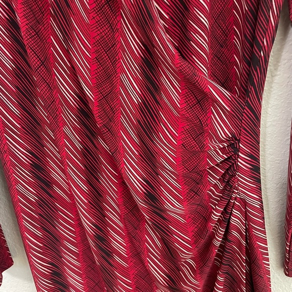 Norma Kamali Long Sleeve Wrap Print Sheath Dress - Picture 5 of 10